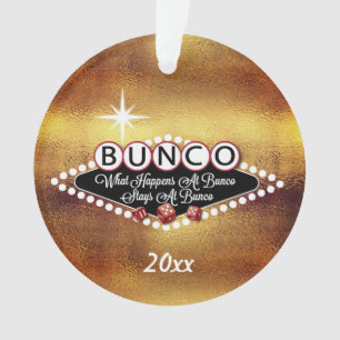 Retro Bunco Imitate Gold Funny Was passiert Ornament