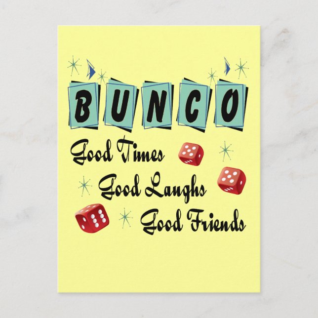 Retro Bunco Postkarte (Vorderseite)
