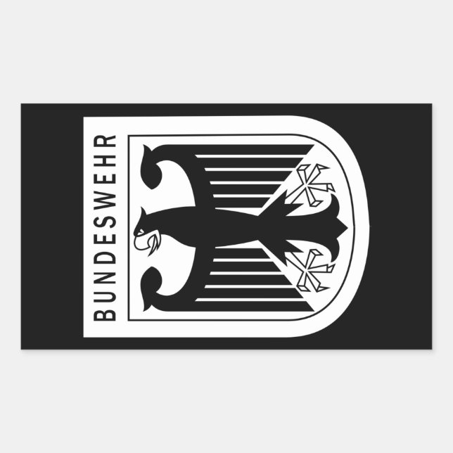 Retro - Bundesstaatliche Bundeswehr Rechteckiger Aufkleber (Vorderseite)