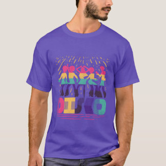 Retro Bunt Verrückte 70er Disco Tanzen vintage T-Shirt