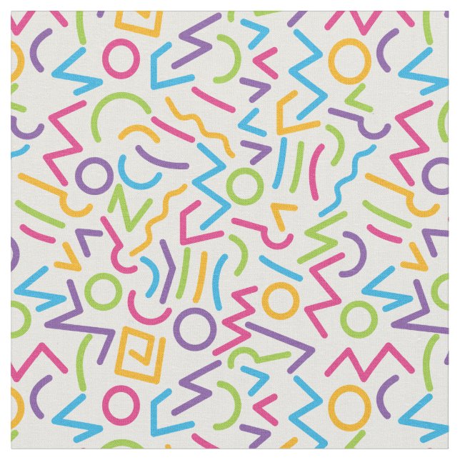 Retro bunte abstrakte Art Memphis Stoff (Nahaufnahme)