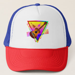 Retro Bunte Gitarre Truckerkappe