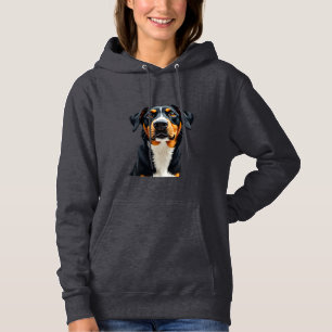 Retro-bunte Hundeporträt-Illustration Retro-P Hoodie