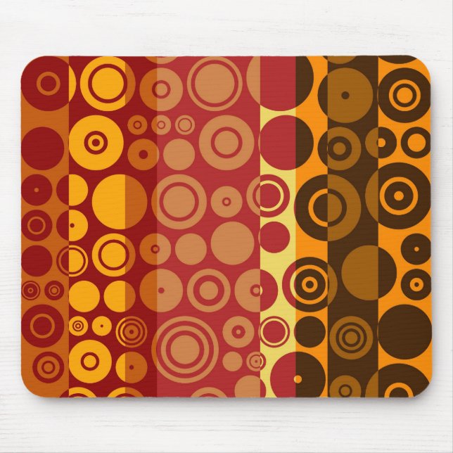 Retro bunte Jahr-abstrakte Kunst 2 Mousepad (Vorne)