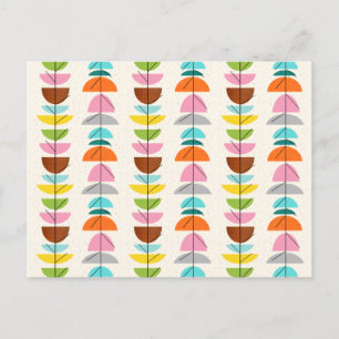 Retro Bunte Nester Postkarte