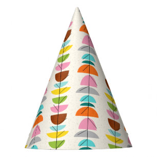 Retro-Bunter-Nester-Partyhut Partyhütchen