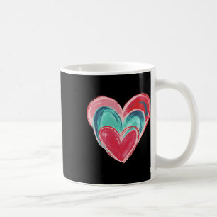 Retro-bunter Valentinstag Herz Für Frauen Mädchen Kaffeetasse