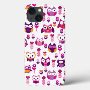 Retro buntes Eulenvogelmuster Case-Mate iPhone Hülle