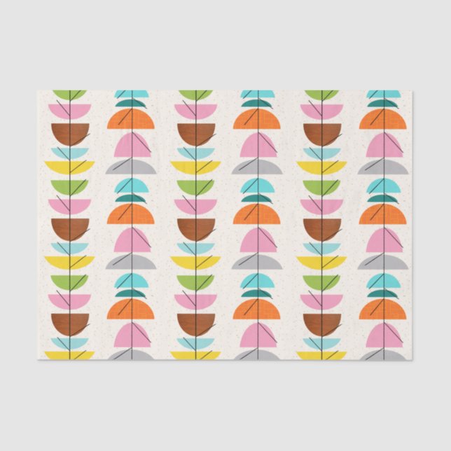 Retro buntes Nest-Seidenpapier Seidenpapier (Vorderseite)