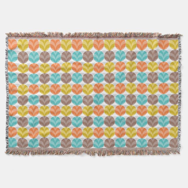 Retro Buntes Punkte-Muster Decke (Vorderseite)