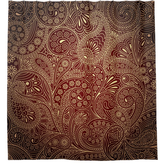 Retro buntes schönes Boho Bohemisch Duschvorhang (Vorderseite)