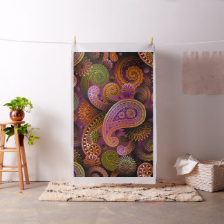 Retro buntes schönes Boho Bohemisches Paisley Stoff