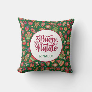Retro Buon Natale Personalisiert Kissen