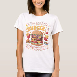Retro Burger Lover Typography Design for Foodie  T-Shirt