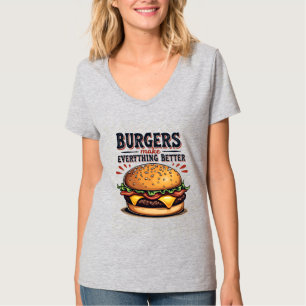 Retro Burger Lover Vintage Typografie T-Shirt