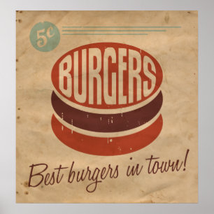 Retro Burger Poster