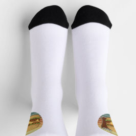 Retro-Burger und Cola. Socken