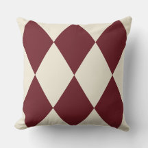 Retro-Burgunder-Harlekin-Diamantmuster | Retro