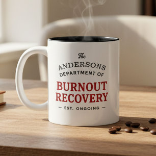 Retro Burnout-Erholung Benutzerdefinierte Familie Zweifarbige Tasse