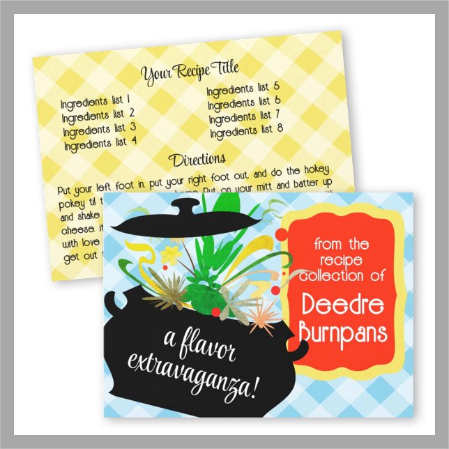 Retro Bursting Aromen Koch Kochbuch Rezept Karte (Von Creator hochgeladen)