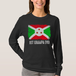 Retro Burundi Flag Beste Grampa je Vatertag T-Shirt