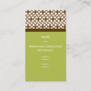 Retro Business Card dunkle Schokolade Visitenkarte