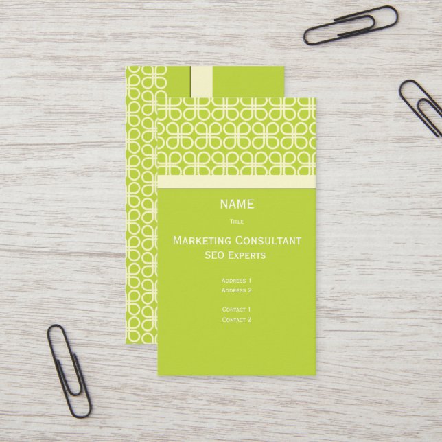 Retro Business Card für Designer/DJ Farbe... Visitenkarte (Vorderseite/Rückseite Beispiel)