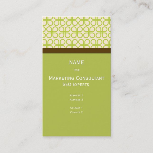 Retro Business Card Marketing Consultant Visitenkarte (Vorderseite)