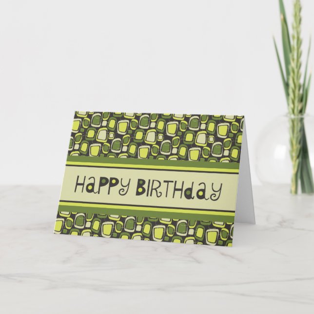 Retro-Business von der Geburtskarte der Gruppe Karte (Vorderseite)