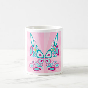Retro Butterfly Abstrakter Pop Kunst Kaffeetasse