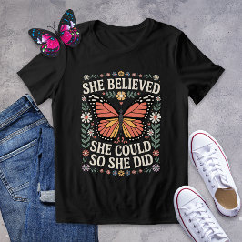 Retro Butterfly Floral Abschluss Tri-Blend Shirt
