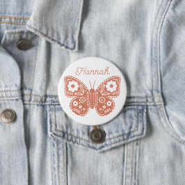 Retro Butterfly Geburtstagsparty Gefallen Button