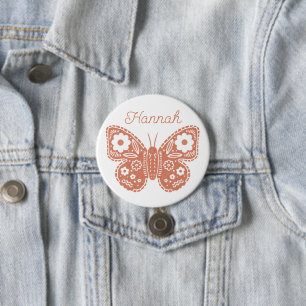 Retro Butterfly Geburtstagsparty Gefallen Button