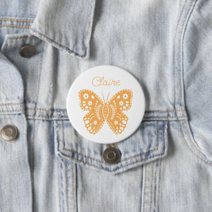 Retro Butterfly Geburtstagsparty Gefallen Button