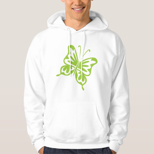 Retro Butterfly - Mars grün Hoodie (Vorderseite)