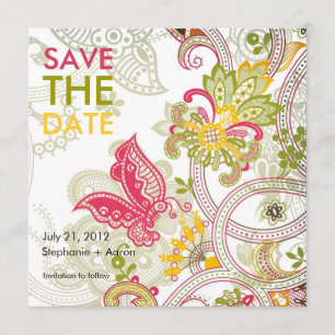Retro Butterfly Save the Date