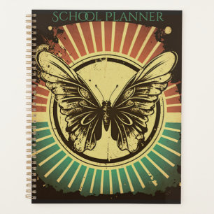 Retro Butterfly School Planer, School Calenda Planer
