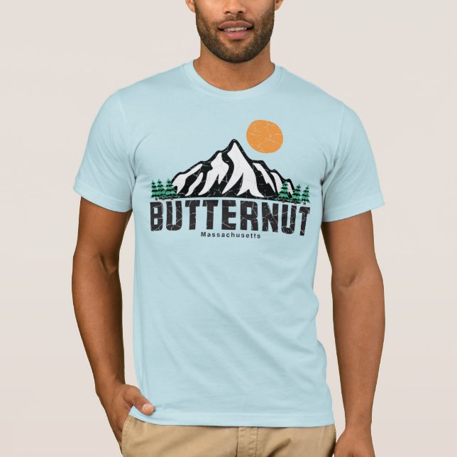 Retro Butternut Mountain Ski T-Shirt (Vorderseite)