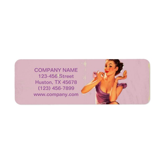 Retro Button up Girl Hair Makeup Artist Cosmetolog (Vorne)