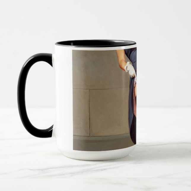 Retro Button-Up Girl Tasse (Links)