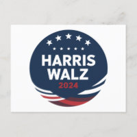 Retro-Button-Wahl für Demokraten Harris Waltz