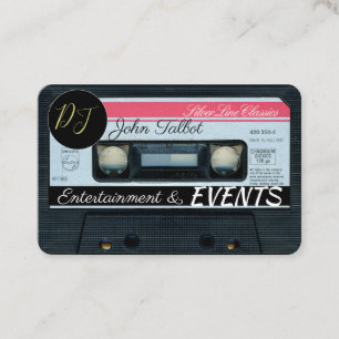 Retro C Audiotape Cassette 80er DJ Business Cards Visitenkarte