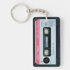 Retro C Audiotape Mixtape Kassette personalisiert  Schlüsselanhänger