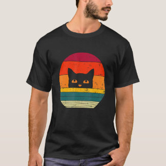 Retro Ca Vintag Black Cat T-Shirt