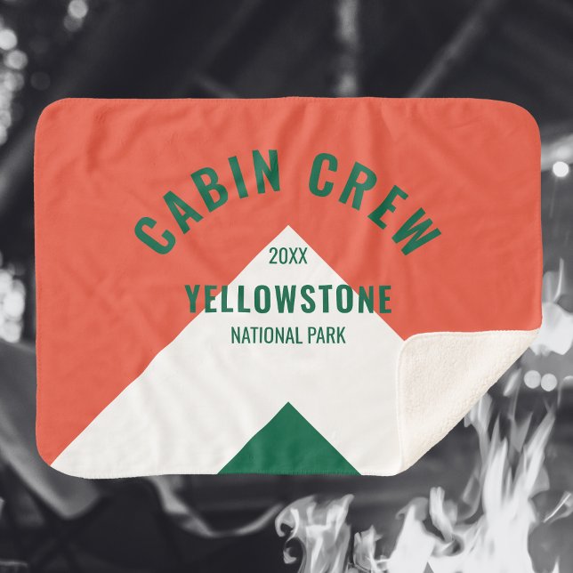 Retro Cabin Crew Peronalized Zielort Rot Grün Sherpadecke (Von Creator hochgeladen)