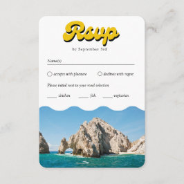 Retro Cabo Hochzeit traditionelle UAWG Option Begleitkarte