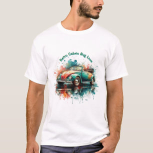 Retro Cabrio Bug Love – Vintage Splash Art T-Shirt