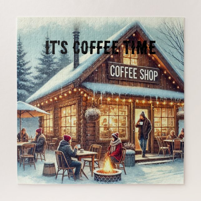 Retro-Café-Atmosphäre Puzzle (Vertikal)