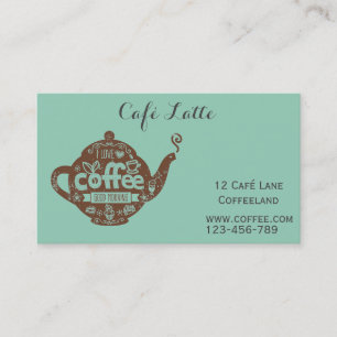Retro-Café Coffee-Shop vintage stilvoll Visitenkarte