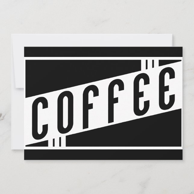 Retro-Café Einladung (Vorderseite)